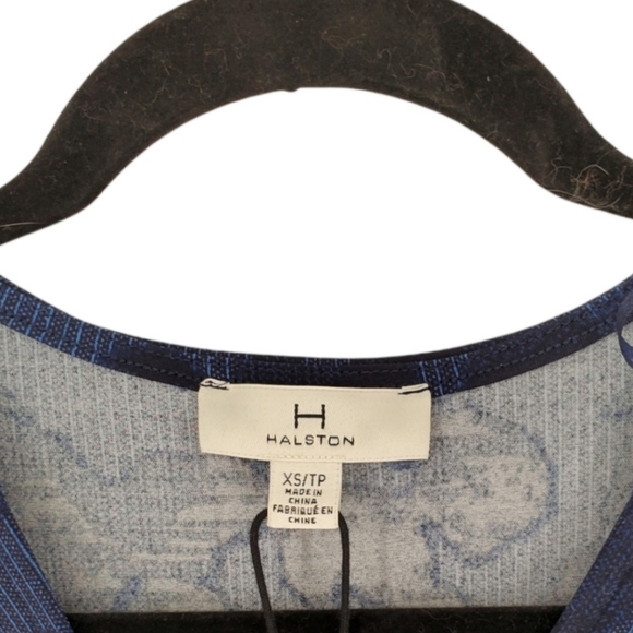 H by Halston Striped Floral Wrap Dress size XS - Picture 9 of 10